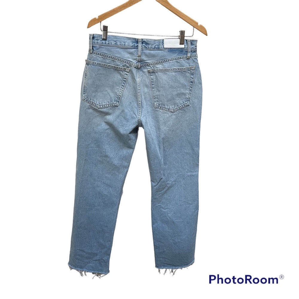 Revolve Re/Done 90s High Rise Loose Jeans in Breezy Indigo with Rips Size 30 - Picture 6 of 12